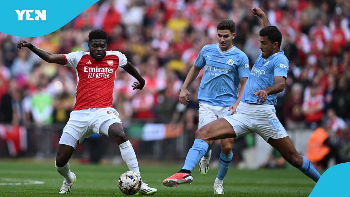 Thomas Partey, Partey blamed for Gonzalez injury, Man City fans react, City fans blast Partey, Partey injure Gonzalez, Partey injure Rodri, Villarreal, Manchester City, UEFA Champions League.