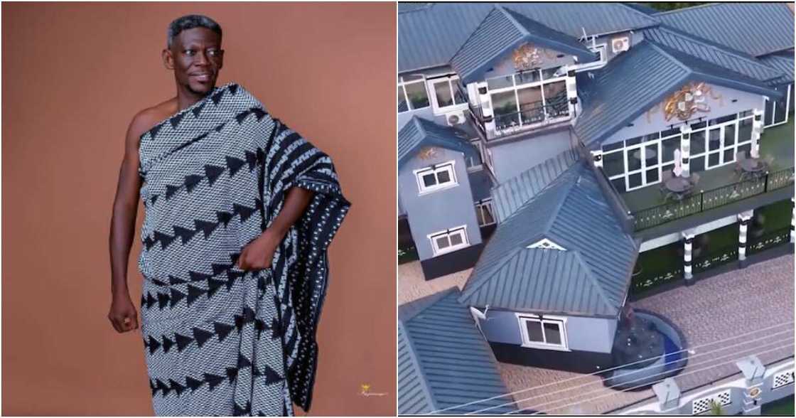 Photo of Agya Koo and his mansion Photo of Agya Koo and his mansion