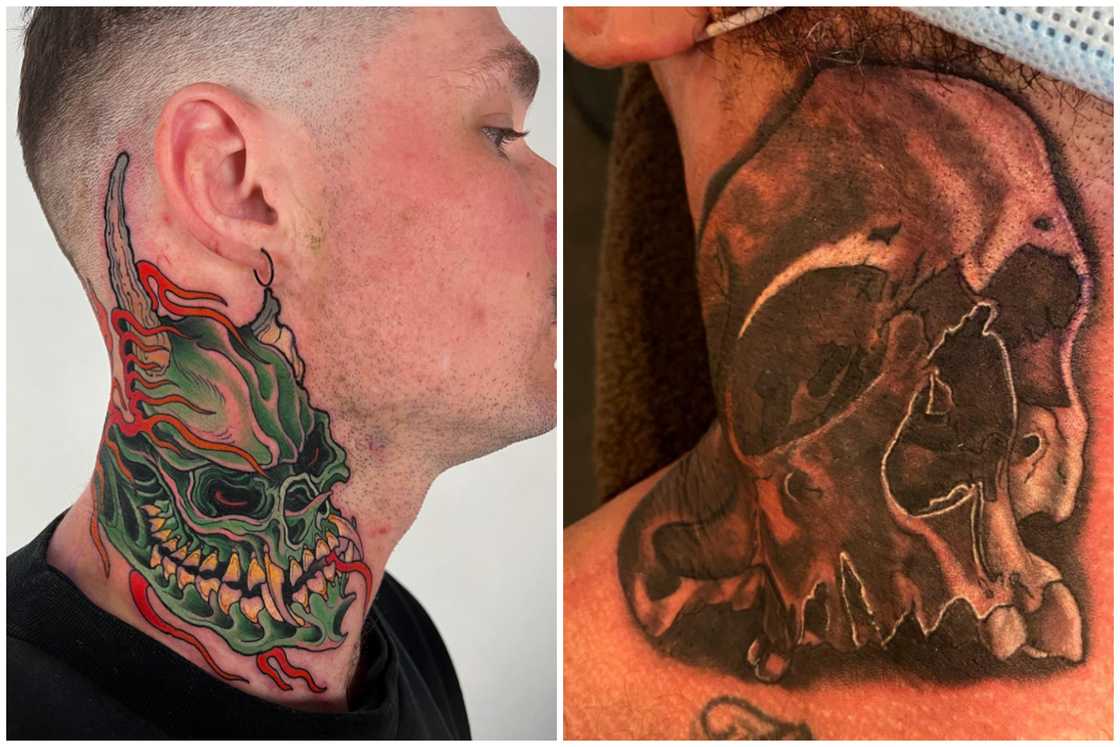 Neck tattoos for men