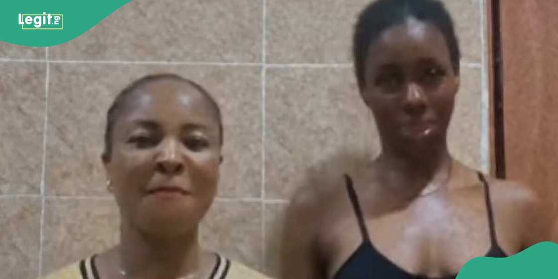 The lady showed she had a good relationship with her The lady showed she had a good relationship with her