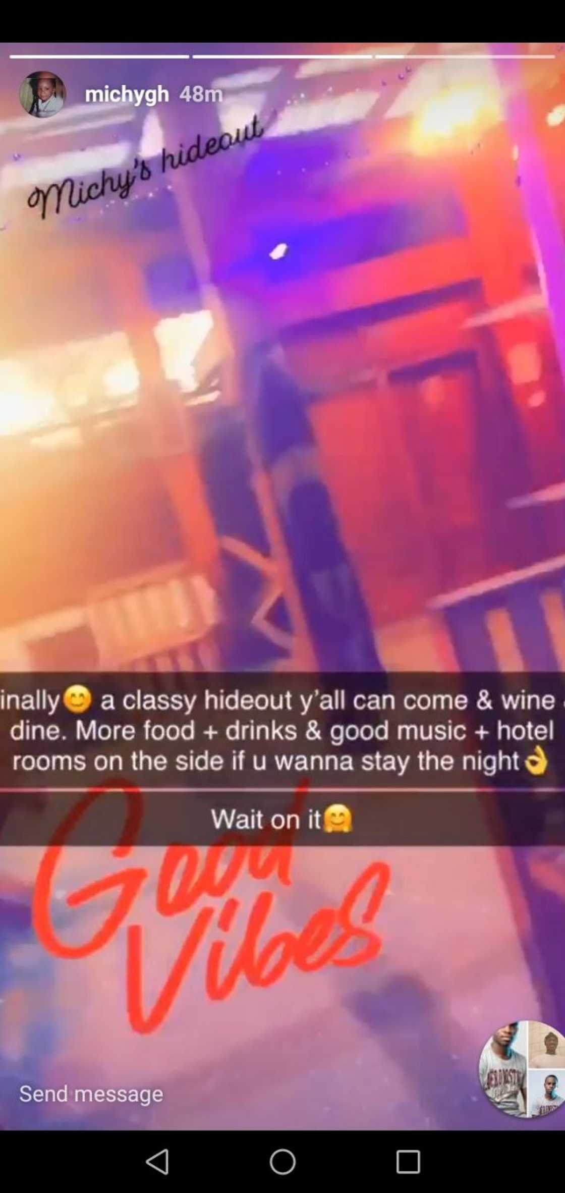 Michy ready to open pub and hotel called Michy’s Hideout (Photo) Michy ready to open pub and hotel called Michy’s Hideout (Photo)