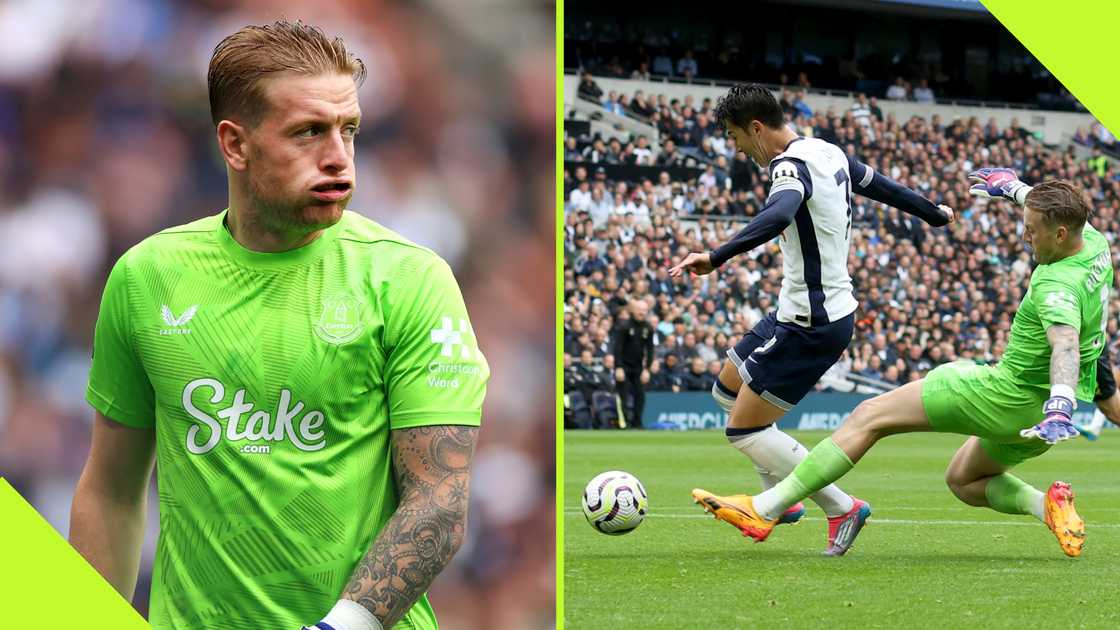 Jordan Pickford's with an absolute howler as Heung min Son doubles Tottenham lead Jordan Pickford's with an absolute howler as Heung min Son doubles Tottenham lead