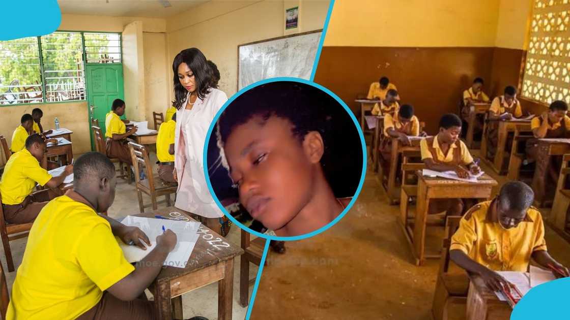 Young Ghanaian girls, weep, BECE results, education, JHS, students, candidates