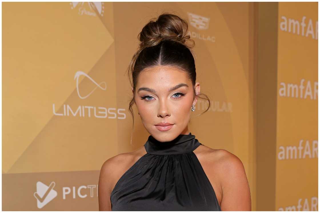 Lauren Maenner arrives at the amfAR Gala Los Angeles