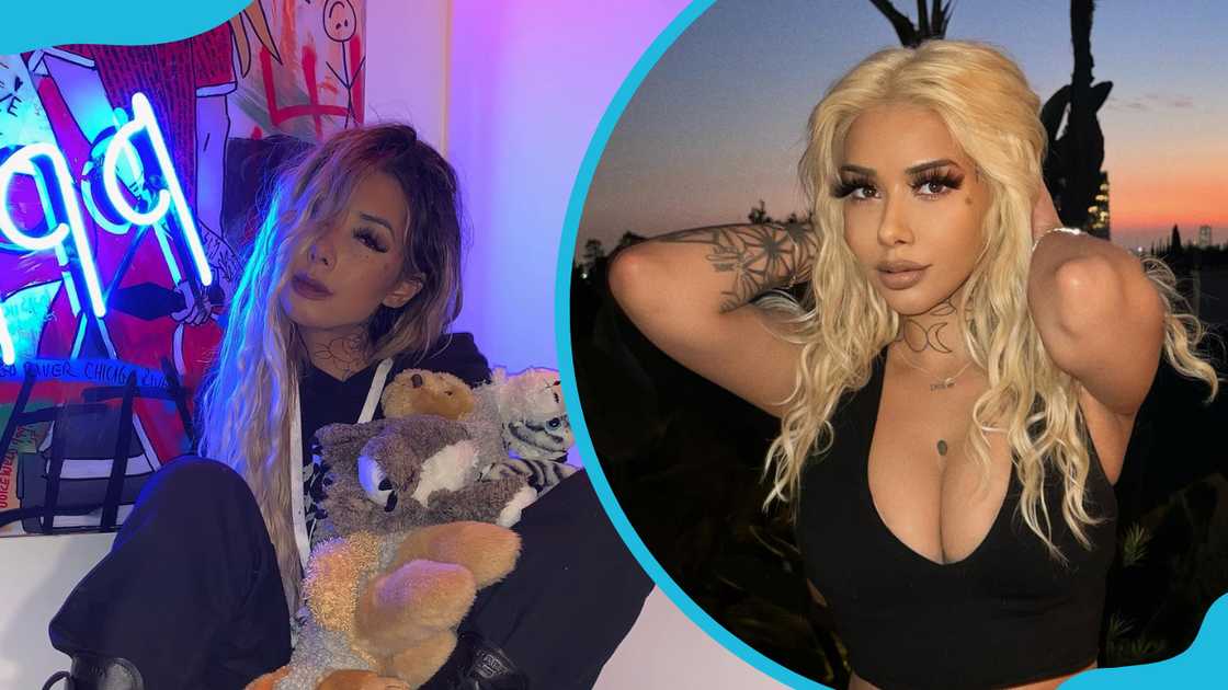 Ally Lotti is pictured indoors and outdoors in black outfits Ally Lotti is pictured indoors and outdoors in black outfits