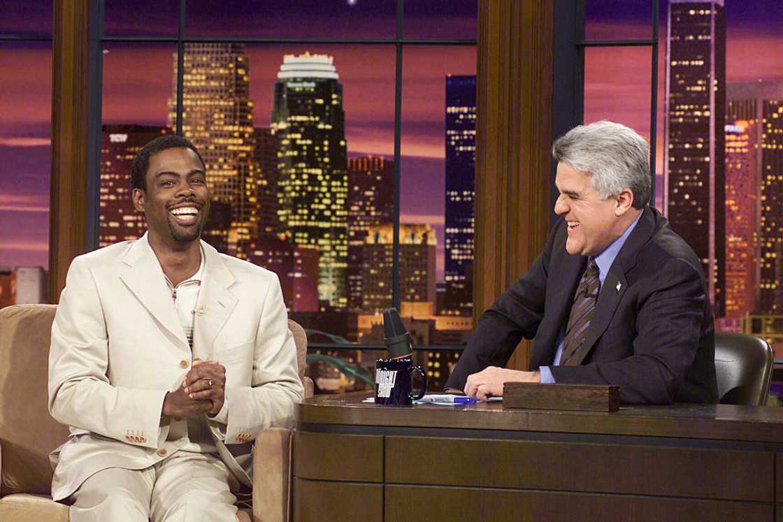 Chris Rock and Jay Leno during The Tonight Show Chris Rock and Jay Leno during The Tonight Show