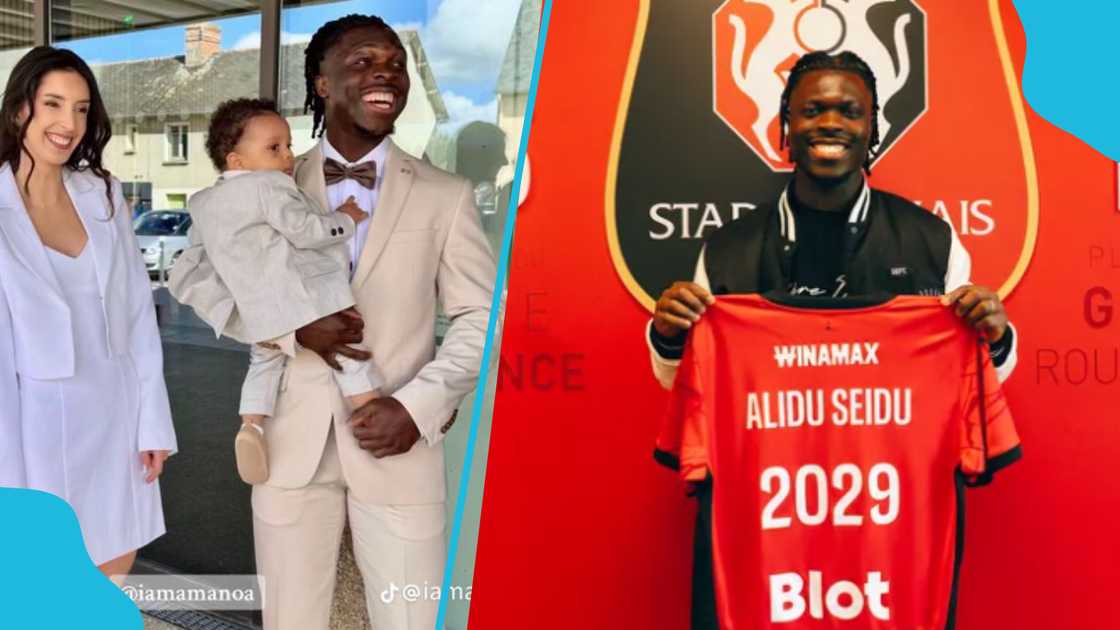 Alidu Seidu spends time with his family. Alidu Seidu spends time with his family.