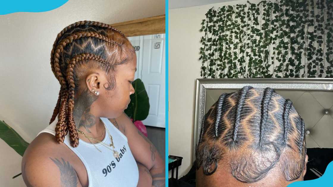 Zig-zag braids Zig-zag braids