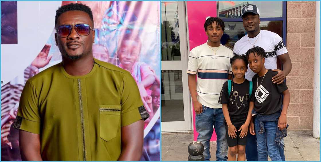 Photos of Asamoah Gyan and his kids