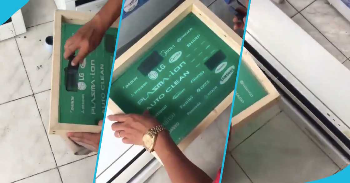 Men printing fake logos Men printing fake logos