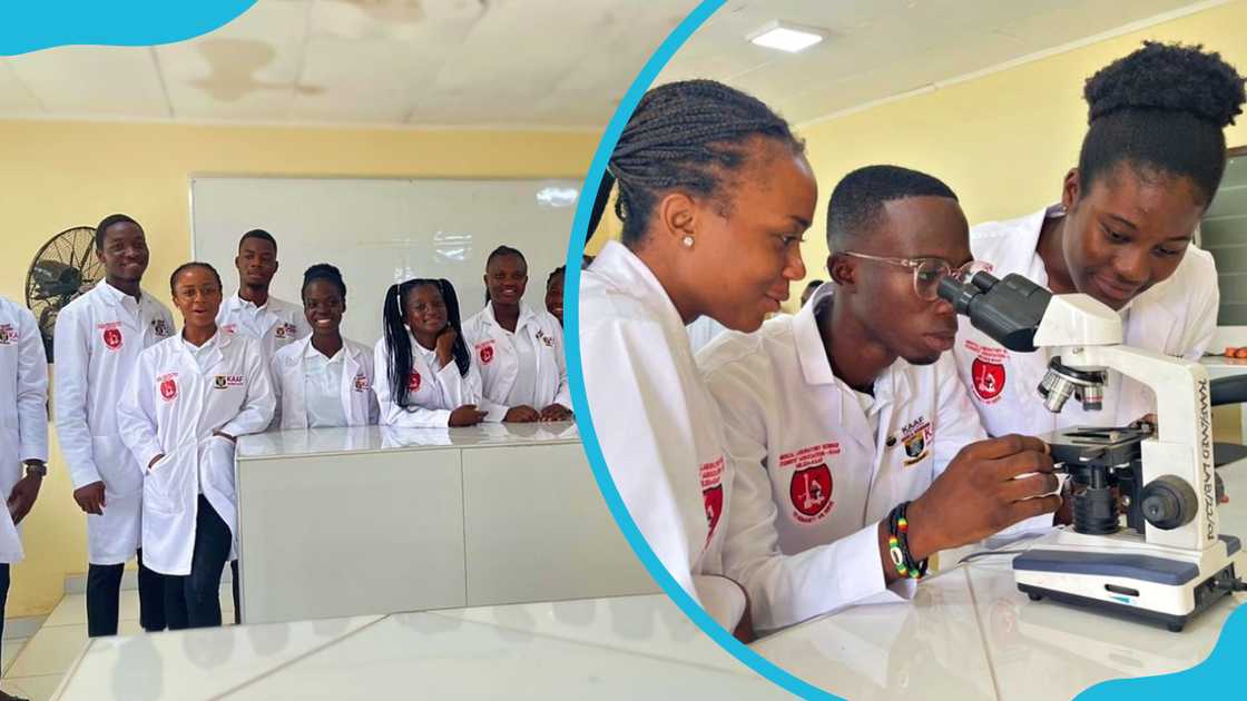 KAAF University science students in the laboratory.