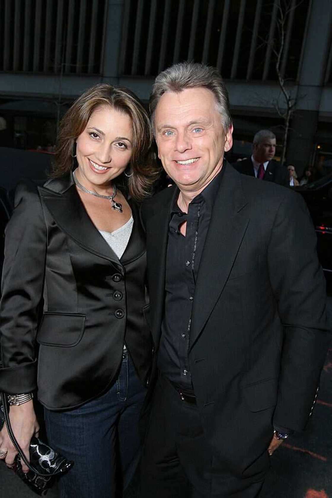 Lesly Brown and Pat Sajak