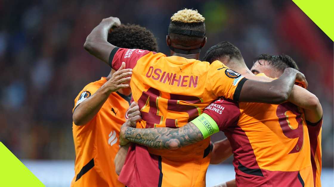 Victor Osimhen, Mauro Icardi, Yunus Akgun, Galatasaray, IF Elfsborg, UEFA Europa League, RAMS Stadium, Istanbul, Turkey. Victor Osimhen, Mauro Icardi, Yunus Akgun, Galatasaray, IF Elfsborg, UEFA Europa League, RAMS Stadium, Istanbul, Turkey.