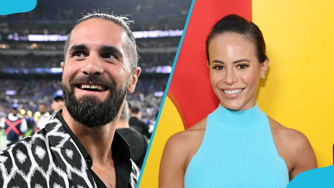 Seth Rollins of the WWE (L). Charly Arnolt at Universal Pictures's "Bros" premiere (R). Seth Rollins of the WWE (L). Charly Arnolt at Universal Pictures's "Bros" premiere (R).