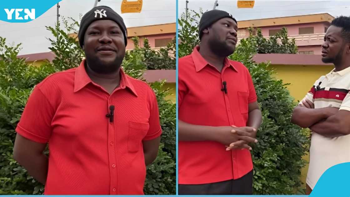 Photo of Ghanaian man speaking during an interview Photo of Ghanaian man speaking during an interview