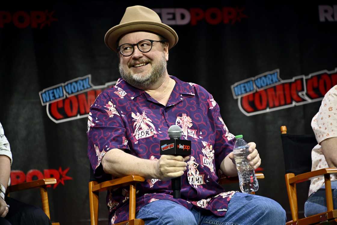 Sonny Strait is speaking onstage in New York City Sonny Strait is speaking onstage in New York City