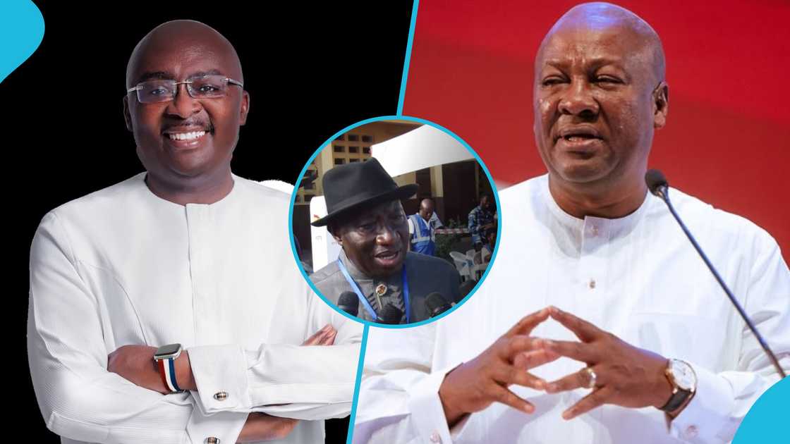 Dr. Mahamudu Bawumia, John Dramani Mahama and Goodluck Jonathan, Ghana Elections 2024, Ghanaian Politicians, Nigeria, Africa