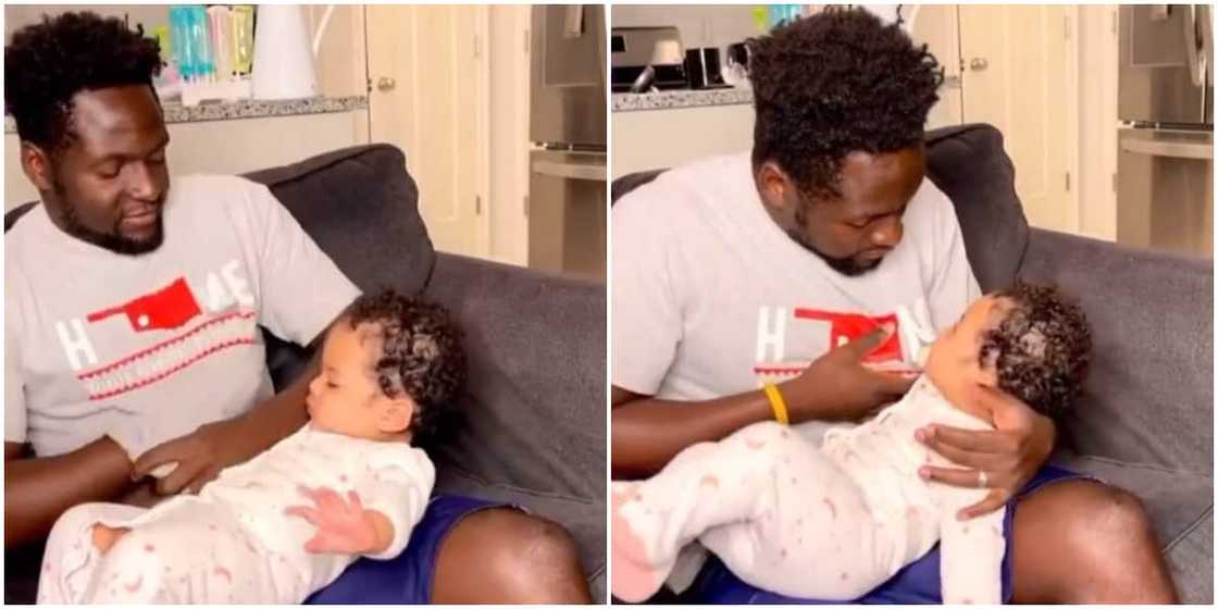 Reactions as man 'breastfeeds' baby by boring hole in his shirt, video goes viral Reactions as man 'breastfeeds' baby by boring hole in his shirt, video goes viral