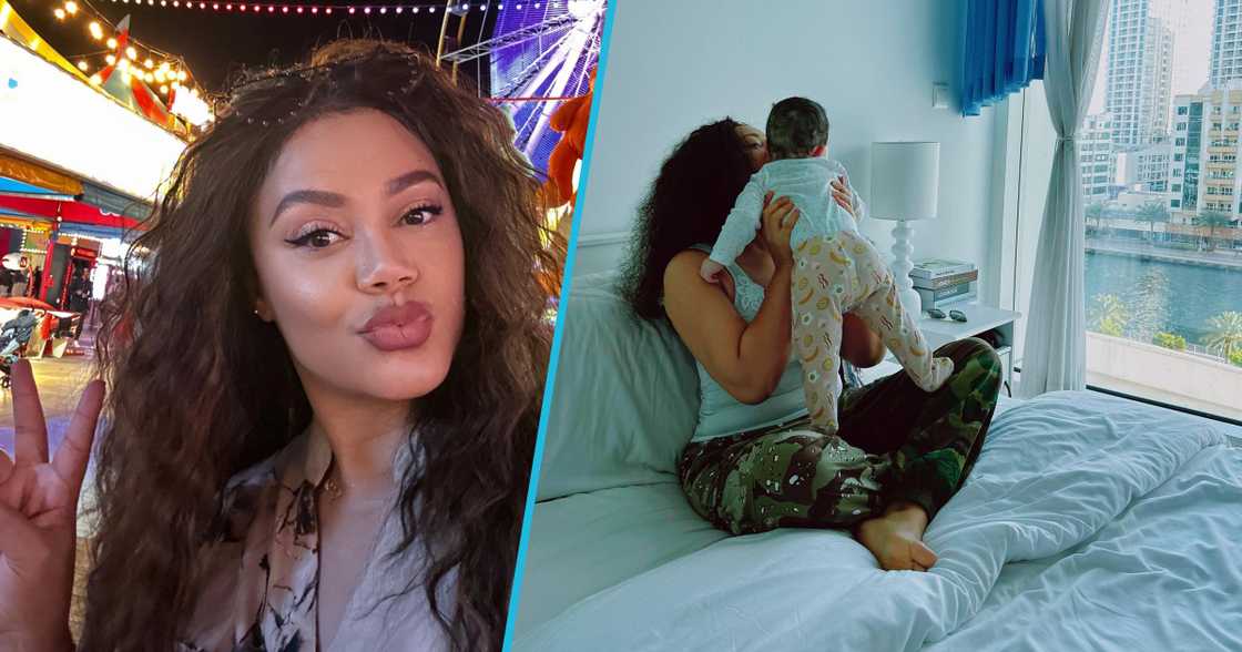 Nadia Buari and her son Nadia Buari and her son