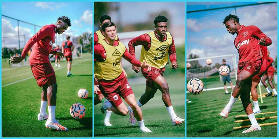 Mohammed Kudus's first West Ham training