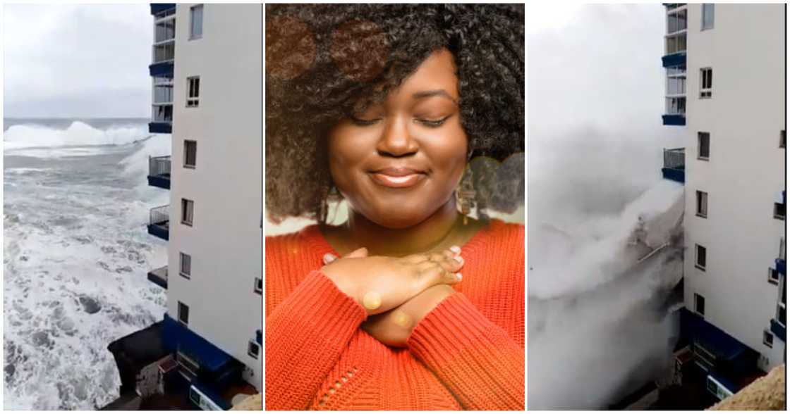 Residents are thankful to be alive after a storm destroyed a hotel's balconies. Residents are thankful to be alive after a storm destroyed a hotel's balconies.