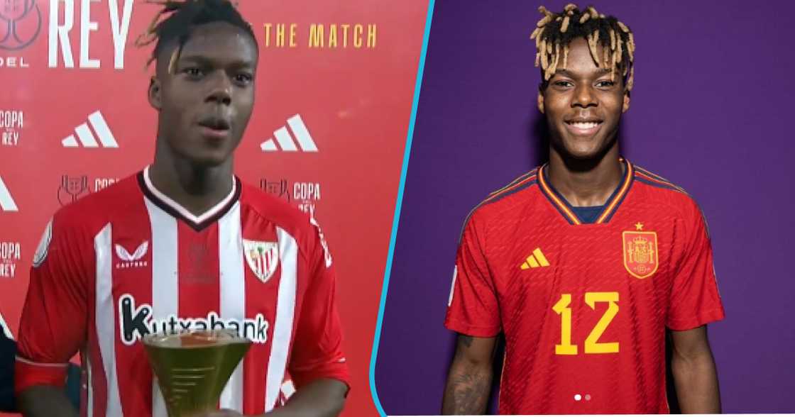 Nico Williams shines at Copa del Rey finale. Nico Williams shines at Copa del Rey finale.