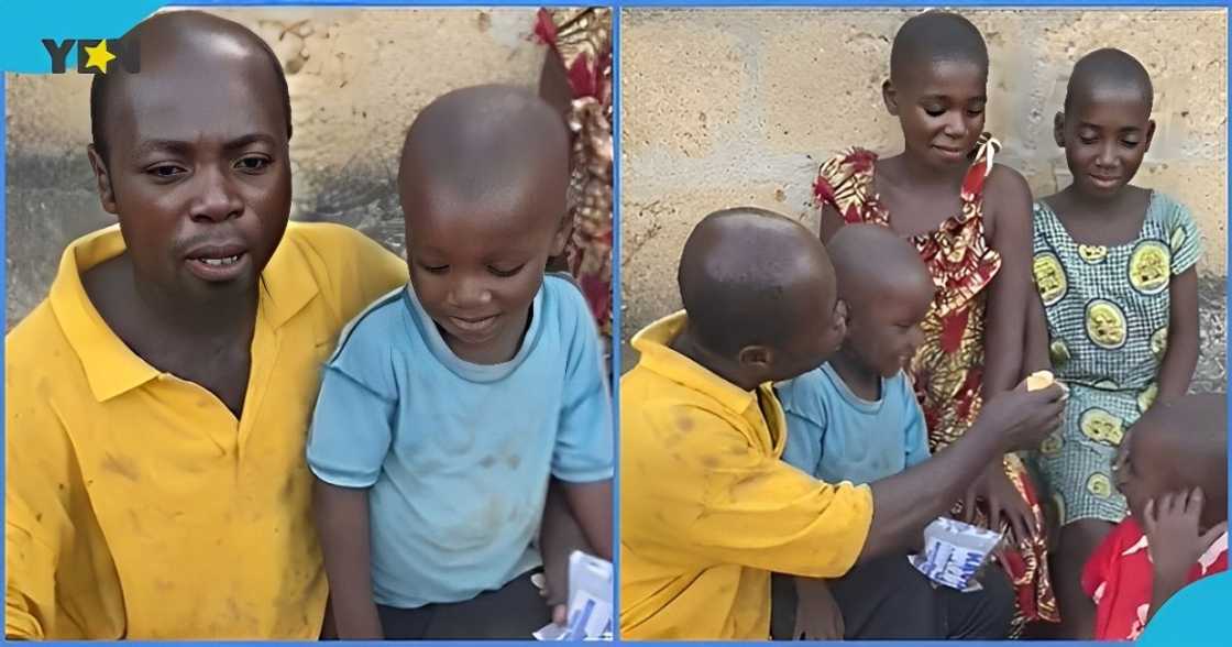 Ghanaian man feeds five children with one ball of Kenkey Ghanaian man feeds five children with one ball of Kenkey