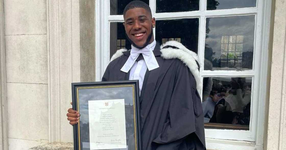 Young man graduates from University of Cambridge with first-class Young man graduates from University of Cambridge with first-class