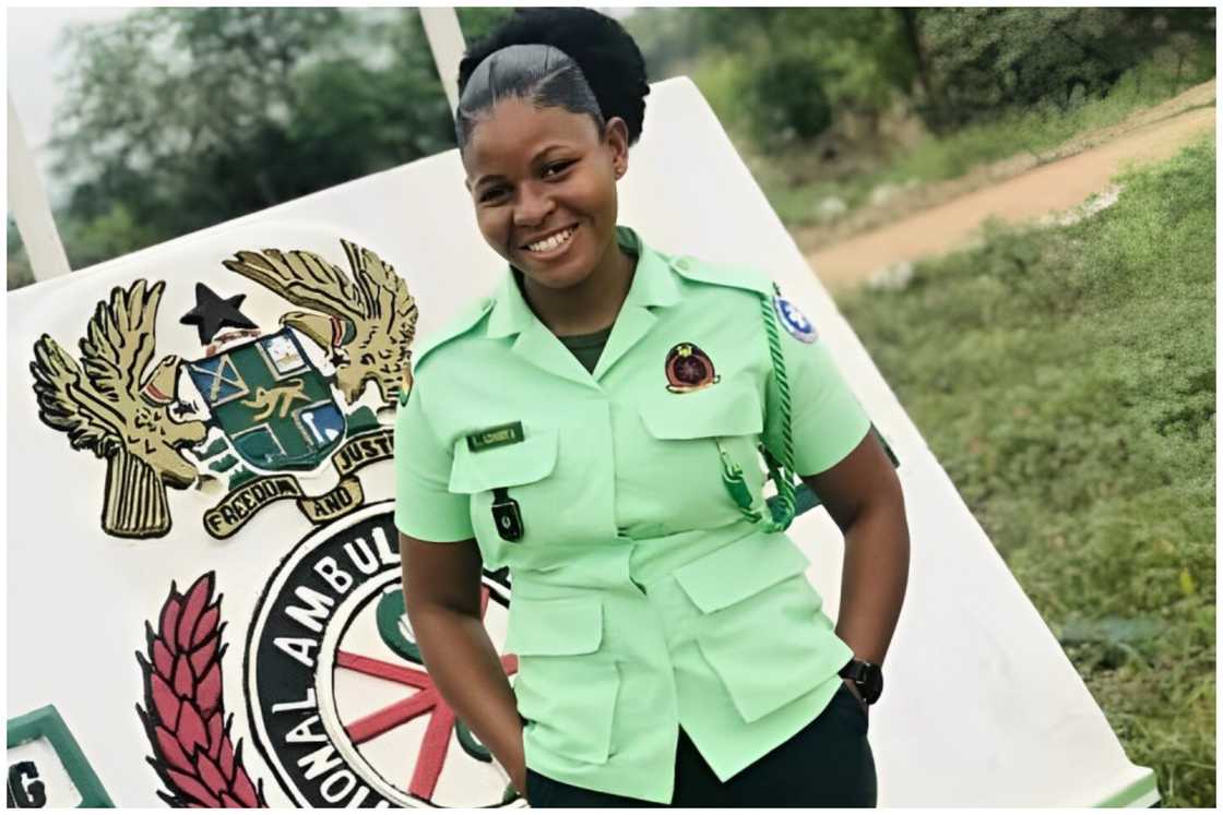 Emergency medical technician standing with her hands in her pockets