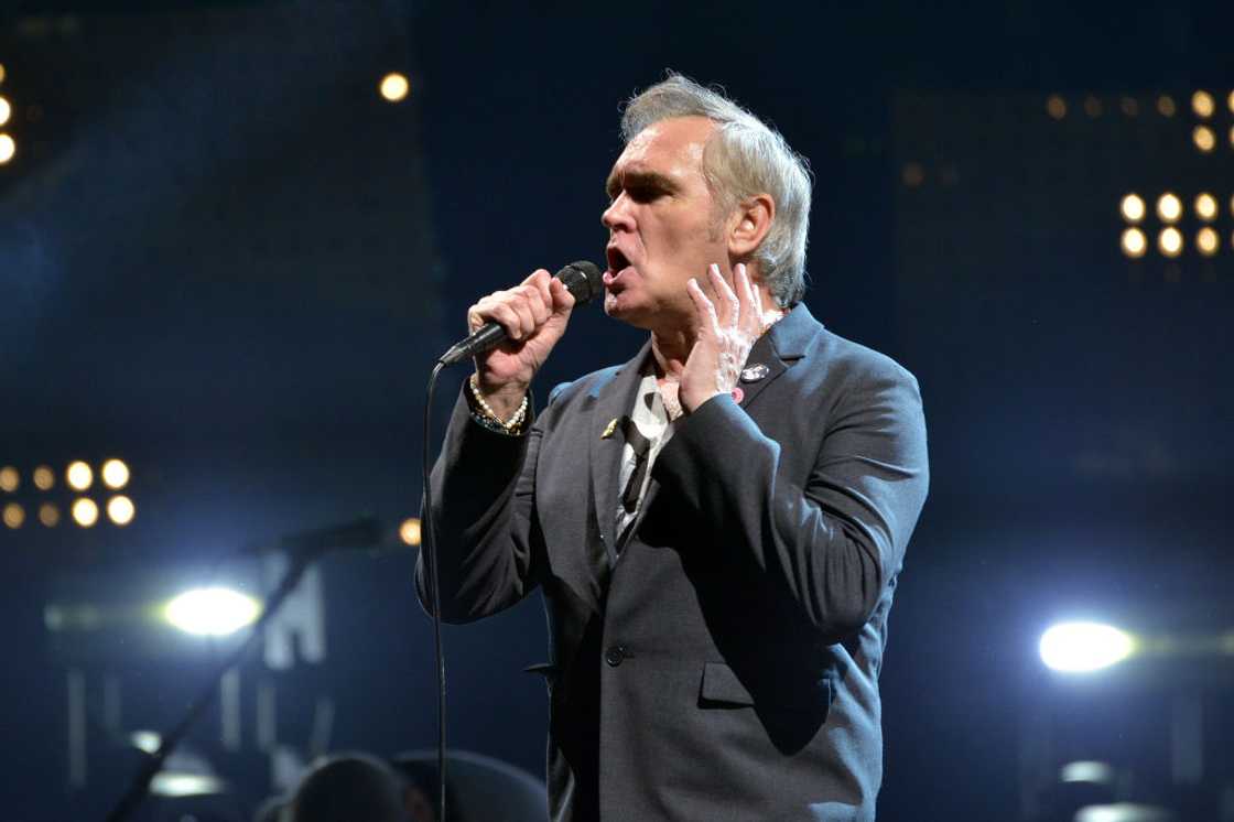 Morrissey performing live on stage Morrissey performing live on stage