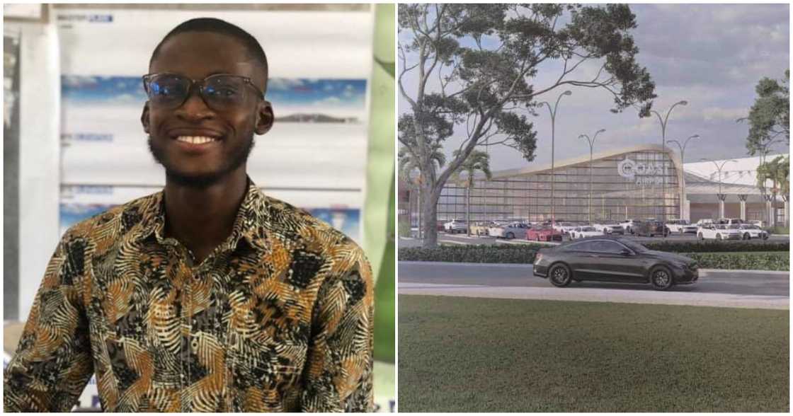 Kofi and his beautiful creation of an airport in Cape Coast Kofi and his beautiful creation of an airport in Cape Coast