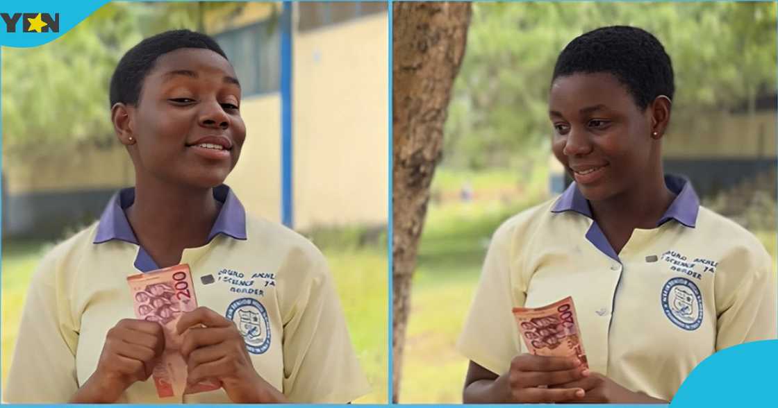 Photo of Nsein SHS student Richlove Oduro speaking in an intervew. Photo of Nsein SHS student Richlove Oduro speaking in an intervew.