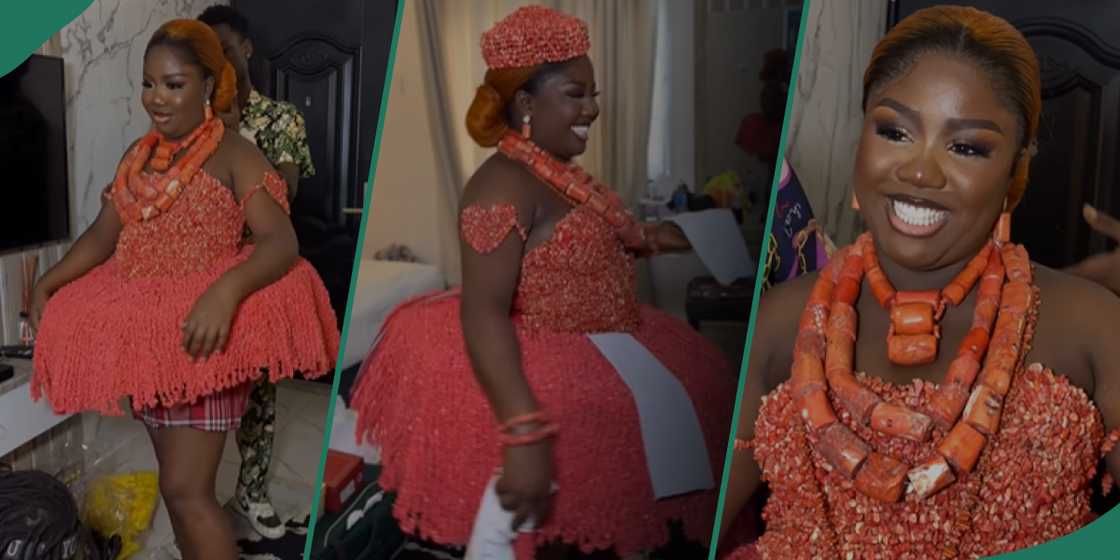 An Ijaw bride on her trad outfit