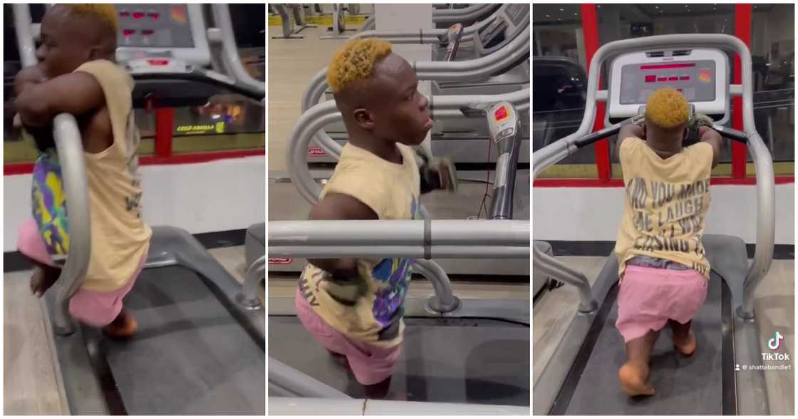 Shatta Bundle on a treadmill