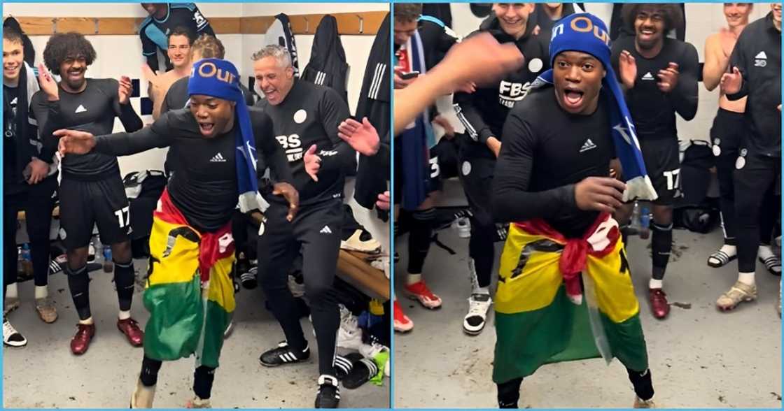 Fatawu Ishakka thrills Leicester City teammates with sterling dance performance Fatawu Ishakka thrills Leicester City teammates with sterling dance performance