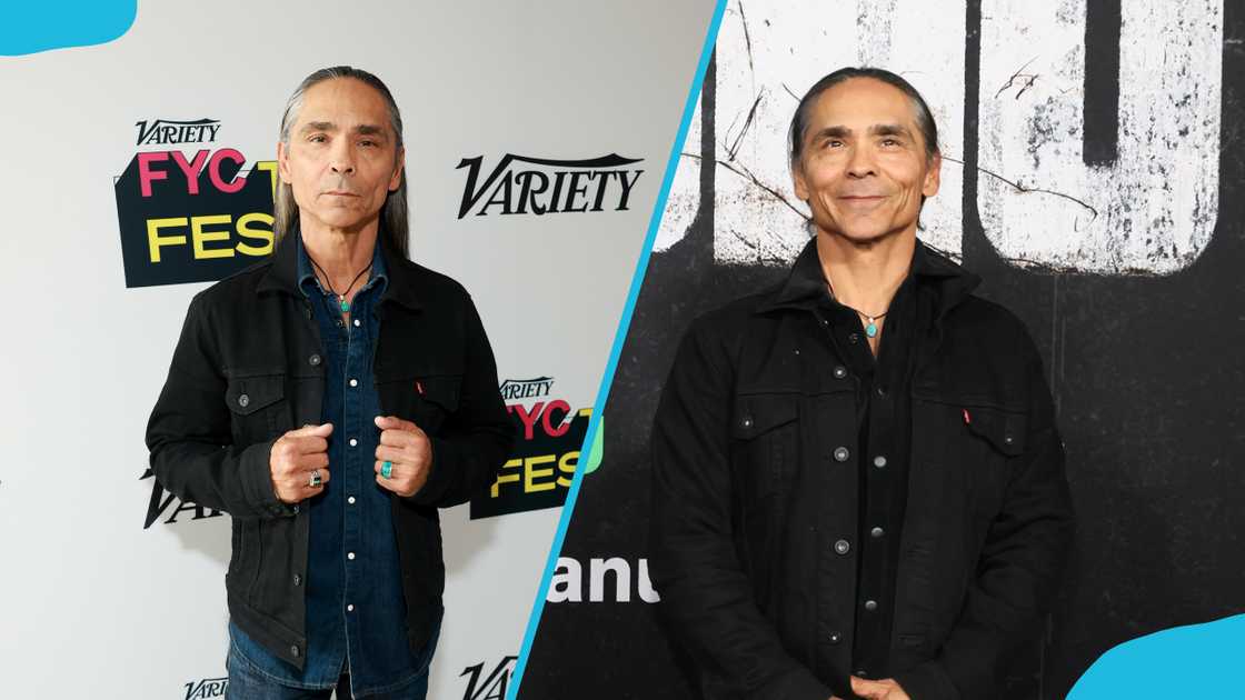 Zahn McClarnon at Variety’s FYC TV FEST (L) and Marvel Studios' "Echo" launch event in Los Angeles (R). Zahn McClarnon at Variety’s FYC TV FEST (L) and Marvel Studios' "Echo" launch event in Los Angeles (R).