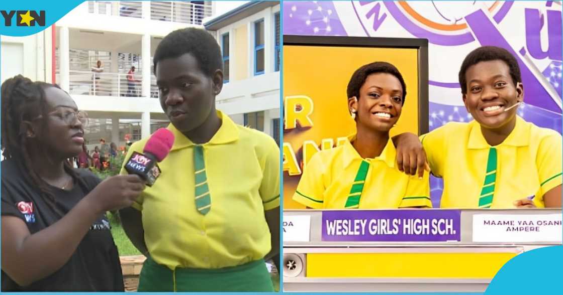 A photo of Wesley Girls' NSMQ contestants. A photo of Wesley Girls' NSMQ contestants.
