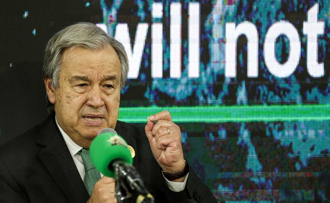 United Nations Secretary General Antonio Guterres told the COP27 that humanity faces a stark choice -- 'cooperate or perish' United Nations Secretary General Antonio Guterres told the COP27 that humanity faces a stark choice -- 'cooperate or perish'