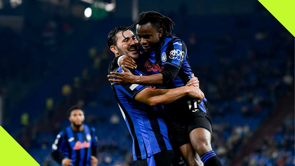 Ademola Lookman celebrates after scoring for Atalanta Ademola Lookman celebrates after scoring for Atalanta