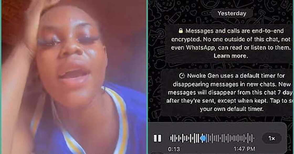 Lady receives hot voice note from neighbour after travelling without telling him