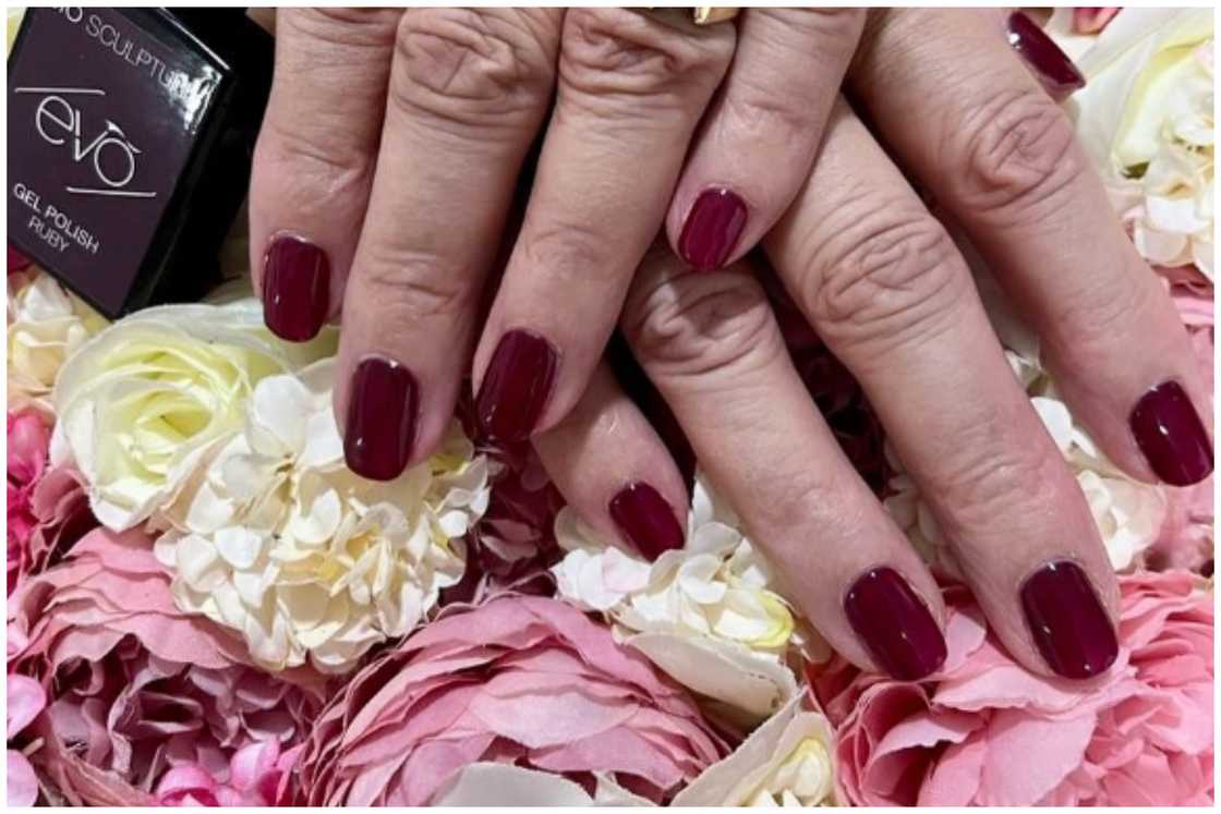 Deeper plum gel nails Deeper plum gel nails