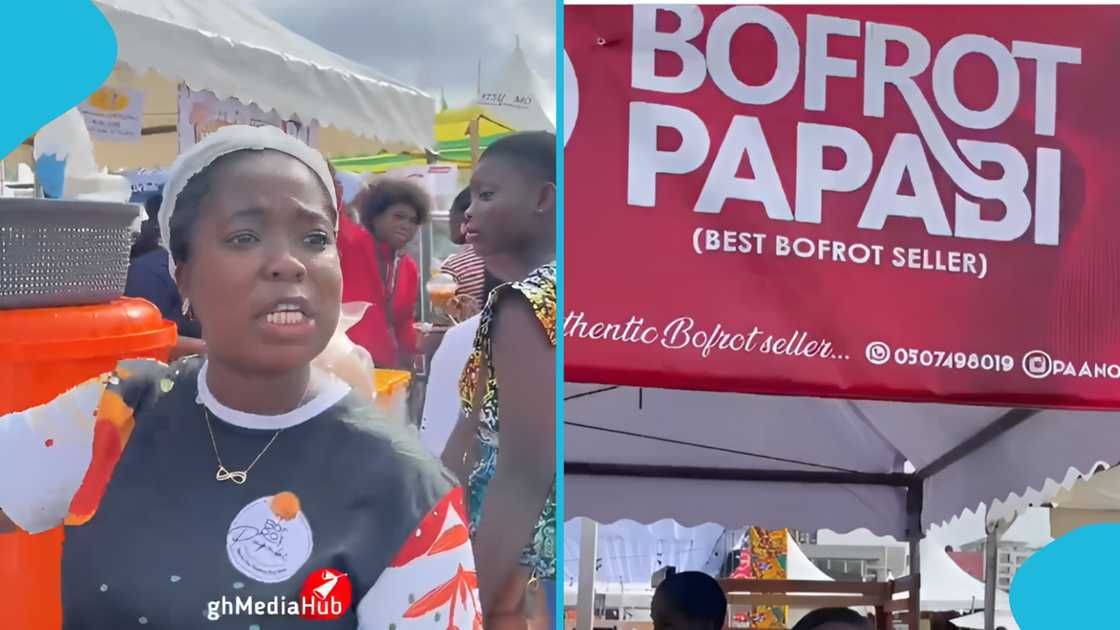 Porials Pitch, Bofrot papabi, Bofrot seller, Vendors in Ghana. Porials Pitch, Bofrot papabi, Bofrot seller, Vendors in Ghana.