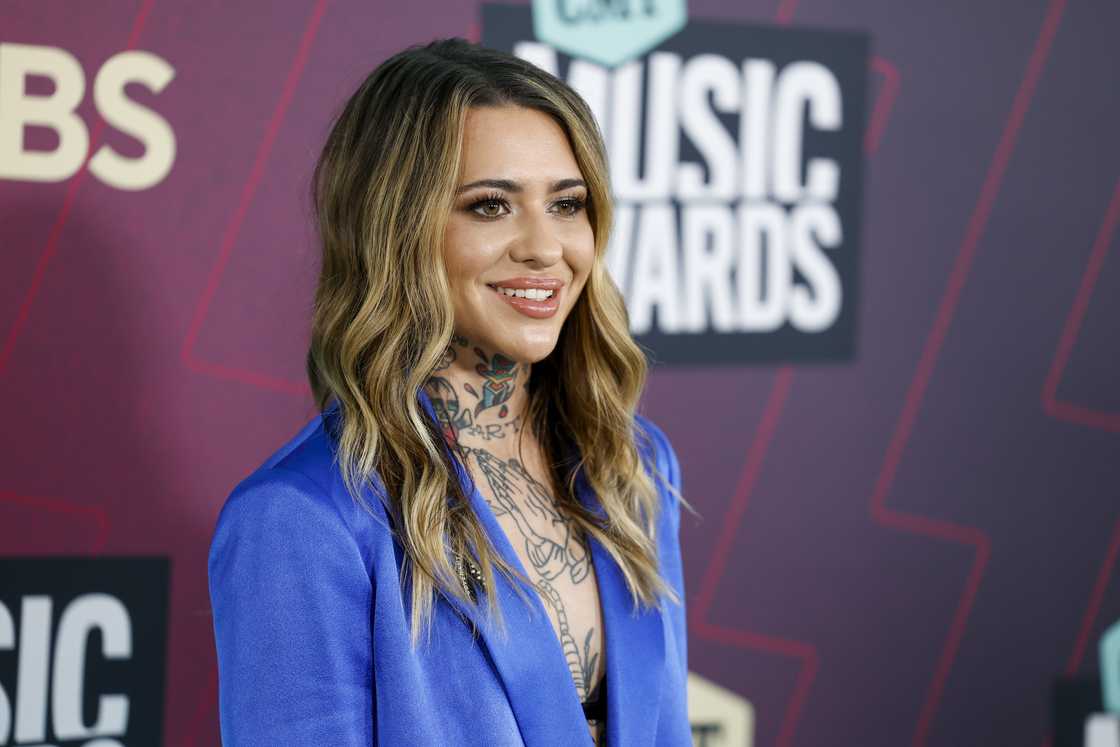 Morgan Wade attends the 2023 CMT Music Awards in Austin, Texas