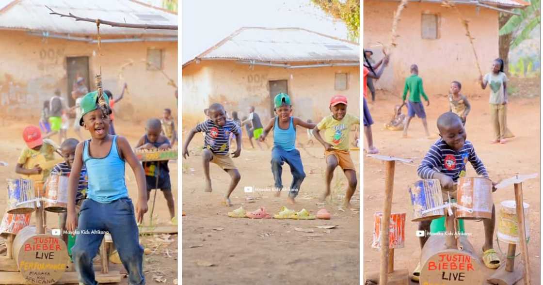 Kids from the Masaka Kids Africana organisation gave a wholesome performance to a Justin Bieber track.