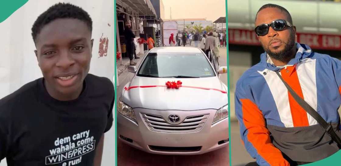 Man wins 2008 Camry LE during Tunde Ednut's birthday. Man wins 2008 Camry LE during Tunde Ednut's birthday.