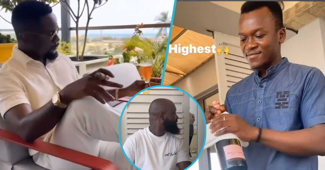 Photos of Sarkodie and his friend. Photos of Sarkodie and his friend.