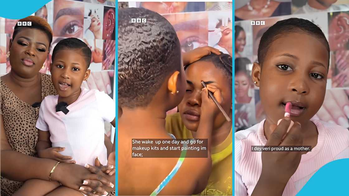 Makeup artiste, Ghanaian makeup artiste, Ernestina Afia Sarpong, four-year-old, Little girl.