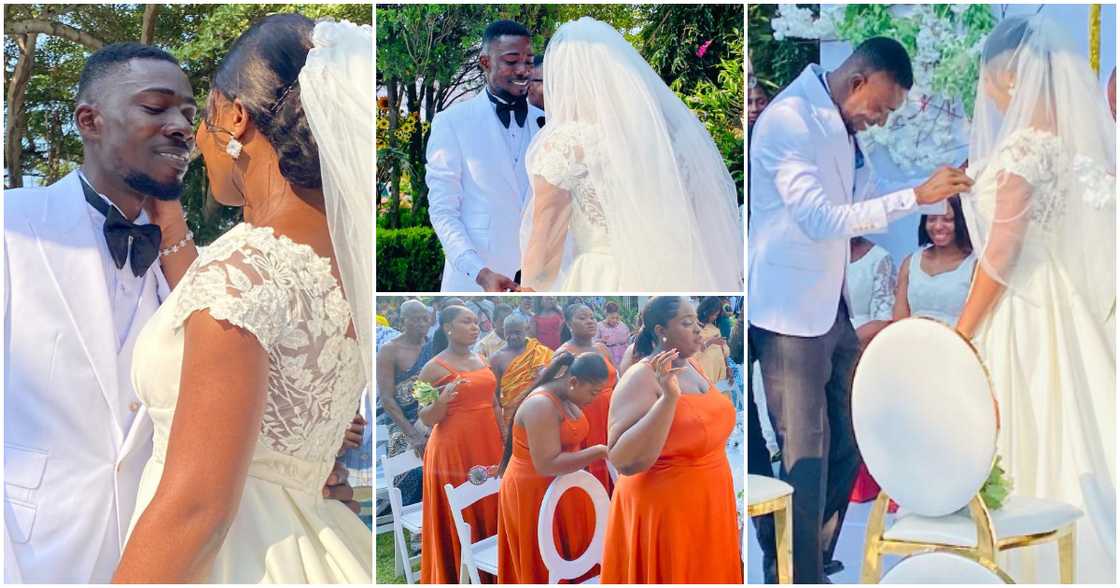 Adom FM journalist marries in white wedding.