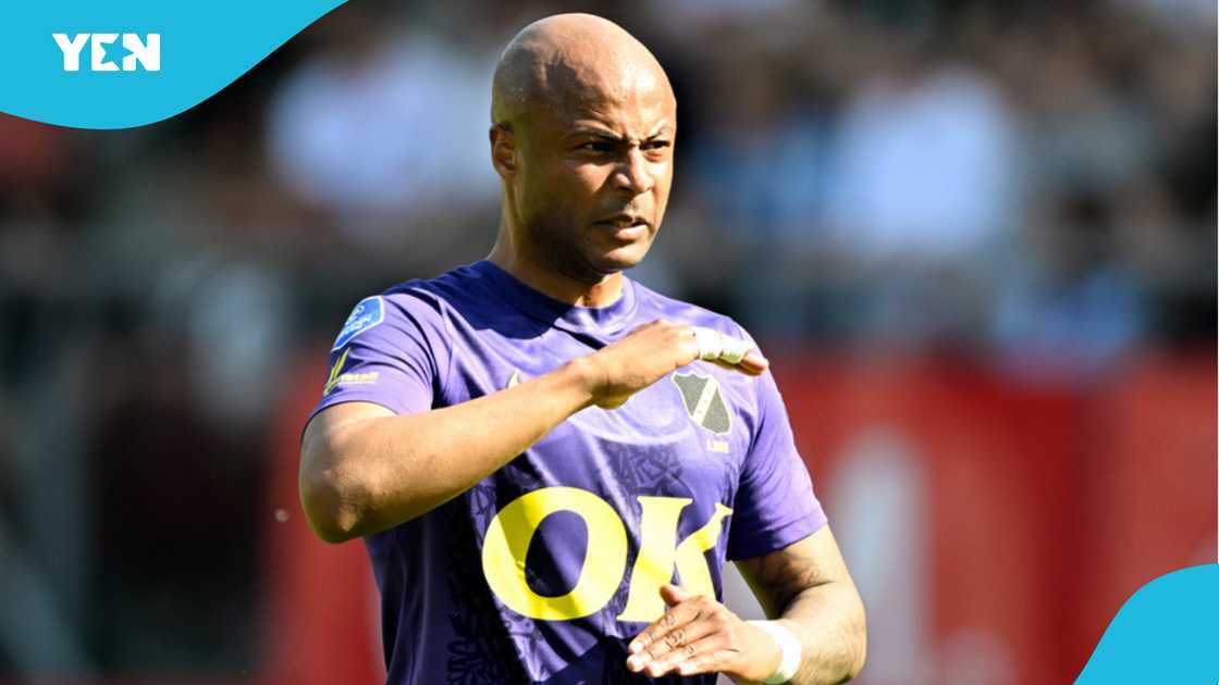 Andre Ayew, NAC Breda, Eredivisie relegation, Ayew relegation, Ayew Swansea City relegation, Eredivisie 2025/26 season, Former Black Stars captain, FC Volendam match, Dean James eligibility.