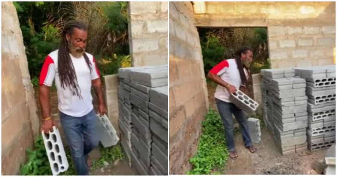 Mr George Ababio Richmond carries his own blocks Mr George Ababio Richmond carries his own blocks